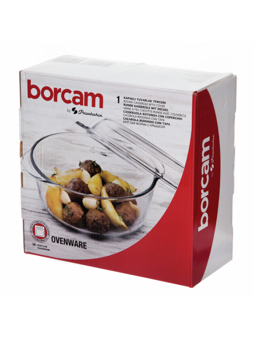 Кастрюля с крышкой Borcam для запекания 1.45л, 18.7см