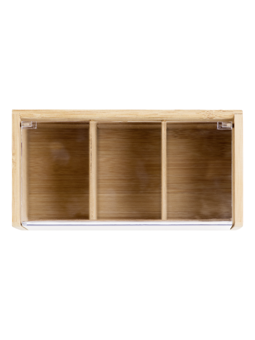 Короб для чайных пакетиков 3 отделения, 22 x 11см
