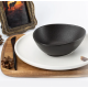 Салатник треугольный Domenik Rock black 450мл, 16см