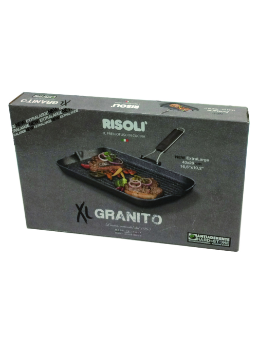 Сковорода-гриль Risoli Granito со складной ручкой, 43 x 26см