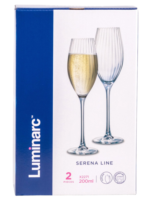 Бокал для шампанского Luminarc Serena Line 2шт, 200мл