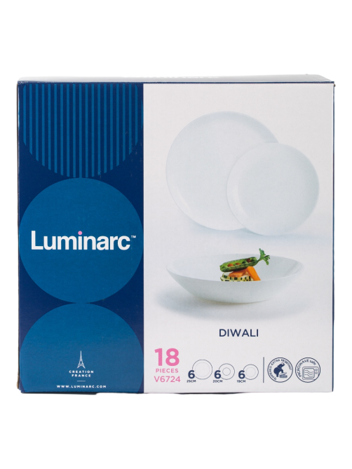 Набор столовый Luminarc Diwali White 18 предметов