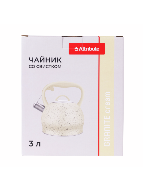 Чайник Attribute Granite со свистком, 3л