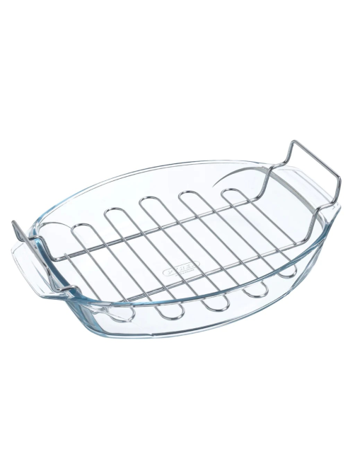 Форма для запекания Pyrex Irresistible овальная с решеткой 4.2л 40 х 28см, 39 х 27см