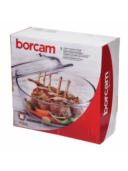 Кастрюля с крышкой Borcam для запекания 2.1л, 22см