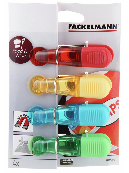 Прищепки Fackelmann с магнитом, 4шт