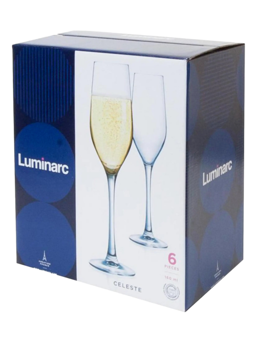 Набор бокалов для шампанского Luminarc Celeste, 160мл х 6шт