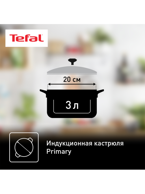Кастрюля с крышкой Tefal Primary 3л, 20см