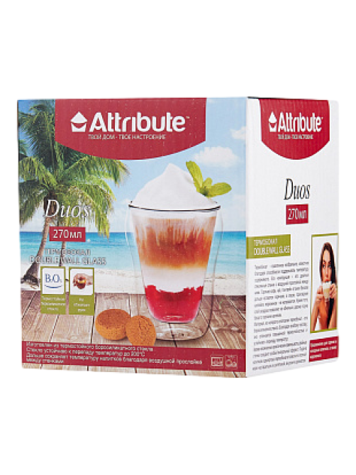 Термобокал Attribute Duos double wall glass, 270мл