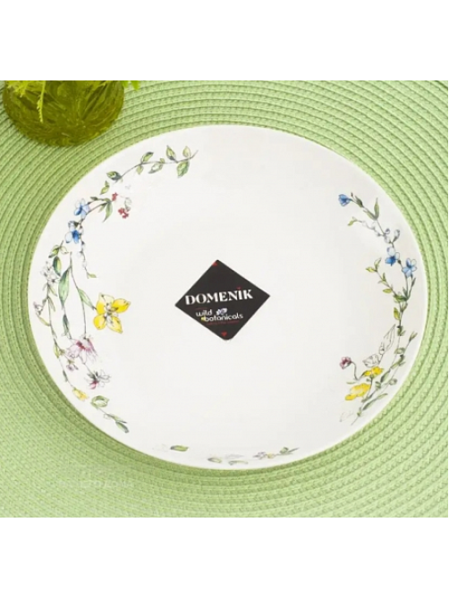 Тарелка суповая Domenik Wild botanicals фарфор цветочный принт 500мл, 21см