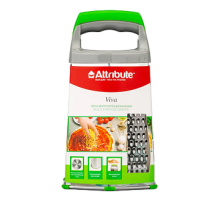 Терка Attribute Viva Grey-Green 6-и сторонняя, 20 х 20 х 10см