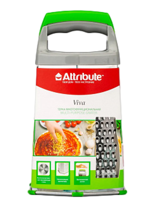 Терка Attribute Viva Grey-Green 6-и сторонняя, 20 х 20 х 10см