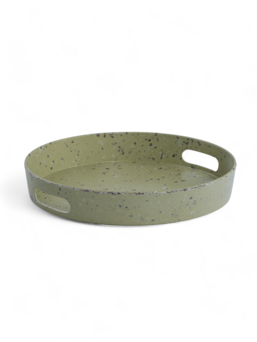 Поднос Domenik Stone Green круглый, 30см