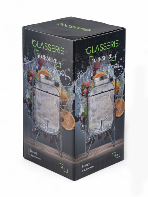 Банка с краником Glasserie на подставке, 4л