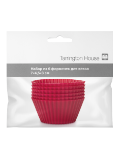 Tarrington House Набор форм для кекса 6.5 x 4.5 x 3.2см, 6шт