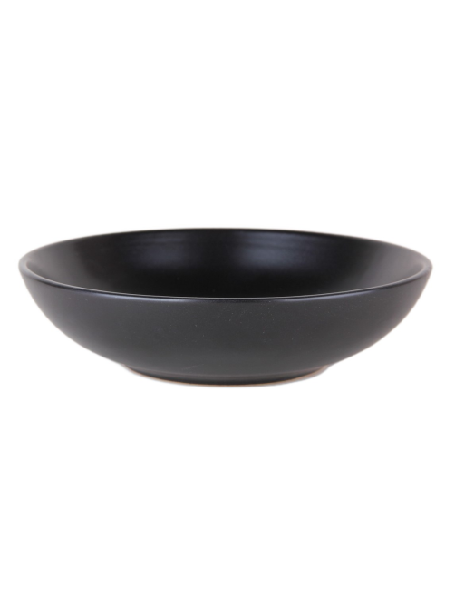 Тарелка суповая Nuovacasa Sola Black 800мл, 20см
