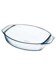 Блюдо Pyrex Optimum жаропрочное стекло овальное, 40 х 28см