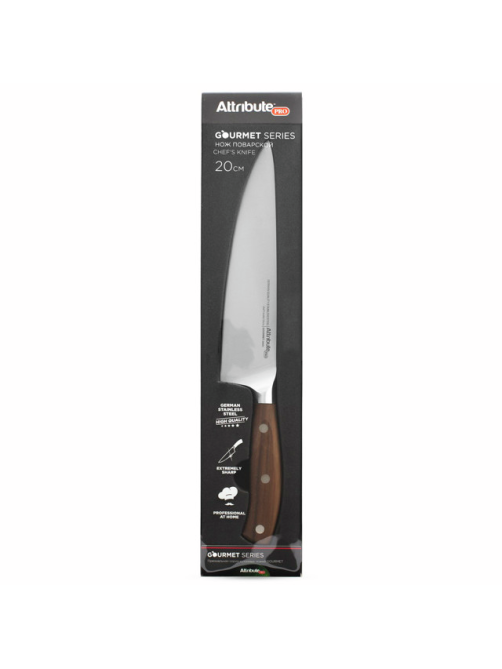 Нож Attribute Gourmet поварской, 20см