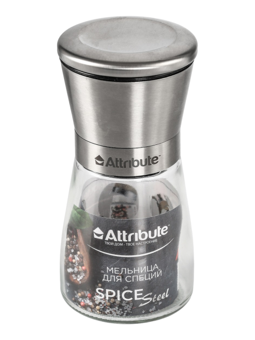 Мельница для специй Attribute Spice Steel, 13см