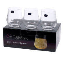 Набор стаканов Crystal Bohemia Tulipa optic, 350мл х 6шт