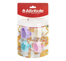 Набор формочек для вырезания Attribute Pastel, 4шт