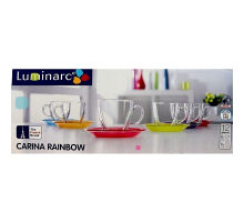 Набор чайный Luminarc Rainbow на 6 персон 220мл, 12 предметов