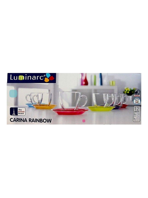 Набор чайный Luminarc Rainbow на 6 персон 220мл, 12 предметов