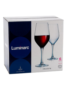 Набор бокалов для красного вина Luminarc Celeste, 450мл х 6шт