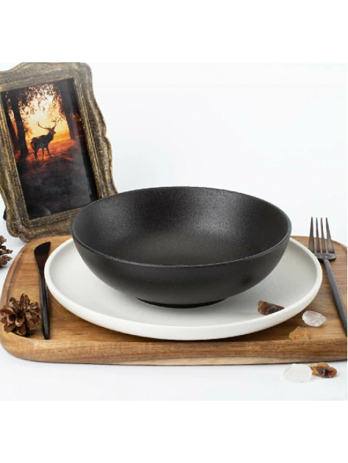 Тарелка суповая Domenik Rock black 900мл, 20см