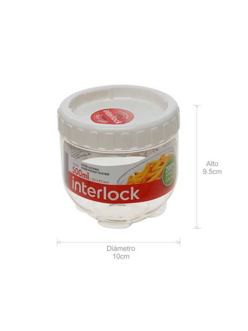 Банка для сыпучих продуктов Lock & Lock Interlock 500мл, 9.5 х 9.5 х 9.5см