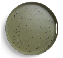 Поднос Domenik Stone Green круглый, 30см