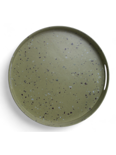 Поднос Domenik Stone Green круглый, 30см