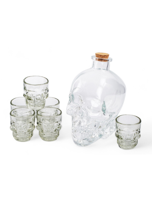 Набор Glasserie Skull Штоф + стопка 7 предметов, 50мл x 6шт