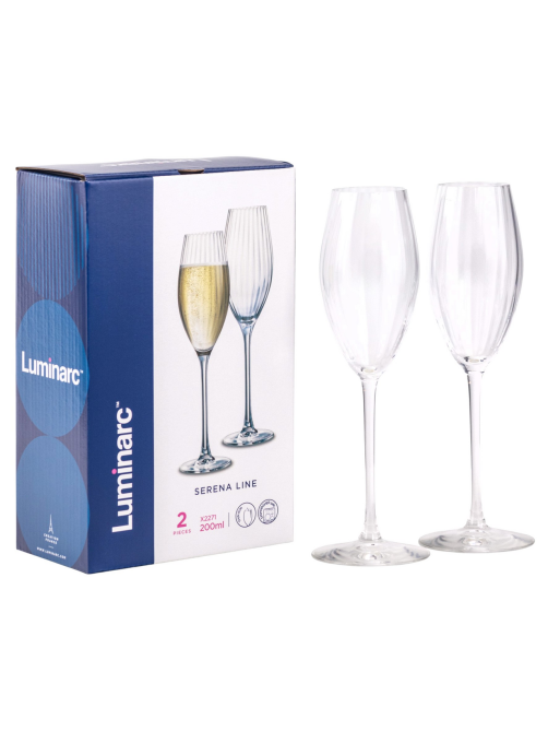 Бокал для шампанского Luminarc Serena Line 2шт, 200мл