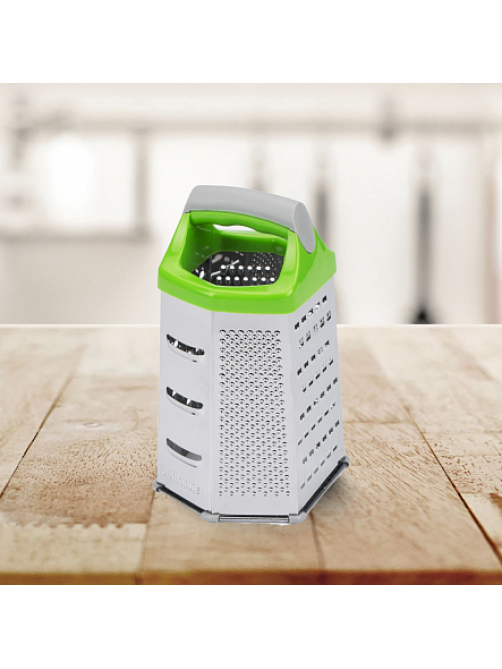 Терка Attribute Viva Grey-Green 6-и сторонняя, 20 х 20 х 10см