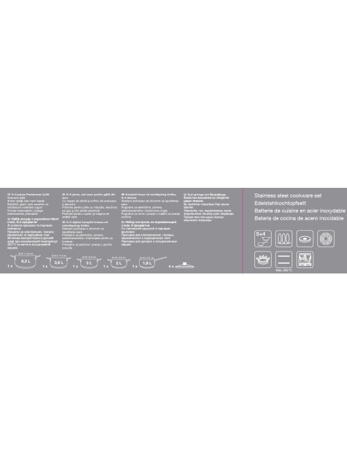 Tarrington House Набор кастрюль Belly Shape 9 предметов
