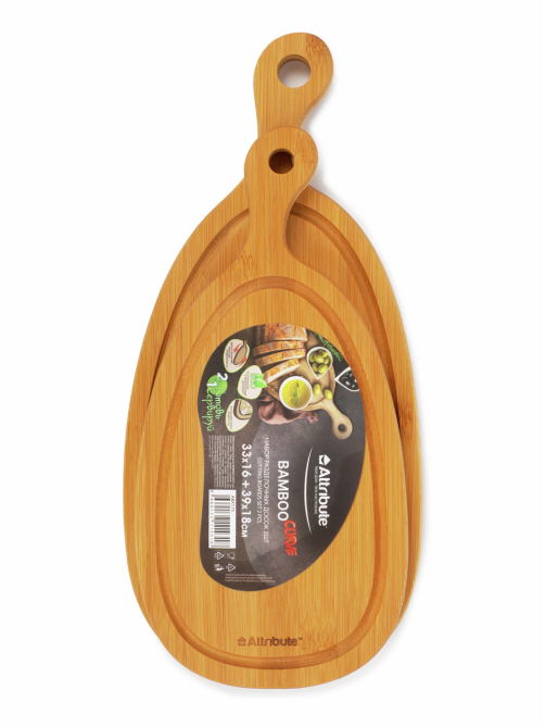 Набор разделочных досок Attribute Bamboo Curve 39 х 18см, 33 х 16см, 2шт