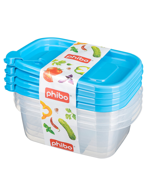 Набор Phibo контейнеров, 600мл x 4шт