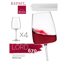Набор бокалов для вина Rona Lord, 670мл x 4шт