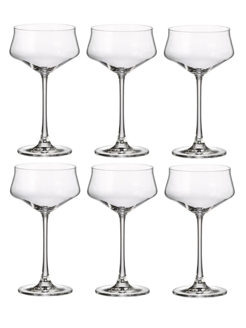 Набор бокалов для мартини Crystal Bohemia Cettia, 300мл x 6шт