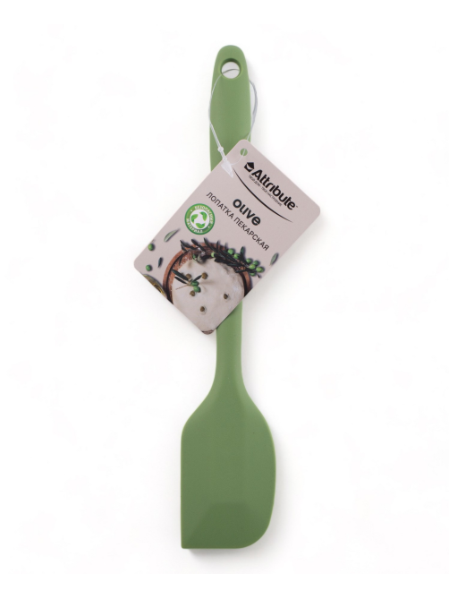 Лопатка силиконовая Attribute Olive, 21см