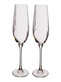 Набор бокалов для шампанского Crystalite Bohemia Columbia Avax Optic, 260мл x 2шт