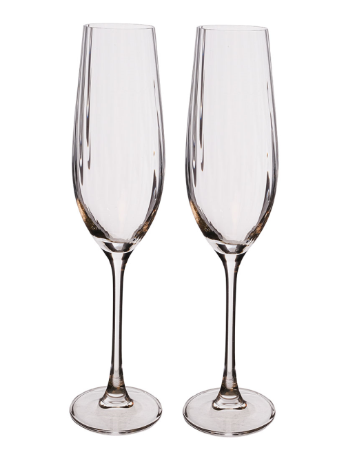 Набор бокалов для шампанского Crystalite Bohemia Columbia Avax Optic, 260мл x 2шт