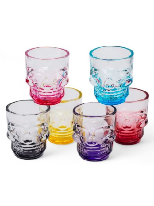 Набор стопок Glasserie Skull Colors, 50мл x 6шт