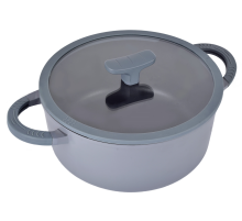 Кастрюля Matt Grey с крышкой 2.5л, 20см