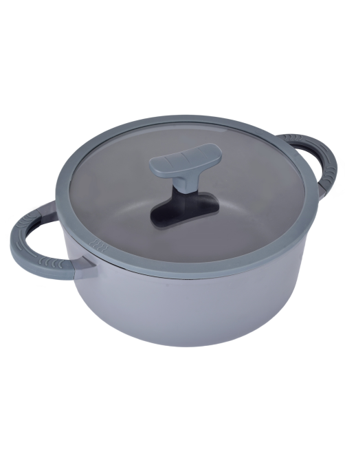 Кастрюля Matt Grey с крышкой 2.5л, 20см