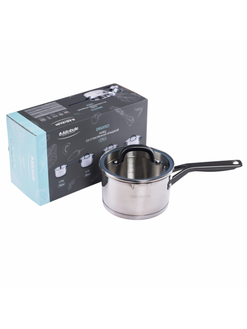 Ковш Attribute Davinci с крышкой 1.75л, 16см