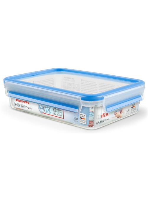Контейнер Tefal Masterseal Fresh прямоугольный, 1.2л