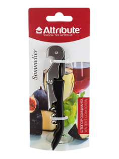 Штопор официанта Attribute Sommelier складной, 12.5 x 1.2 x 2см