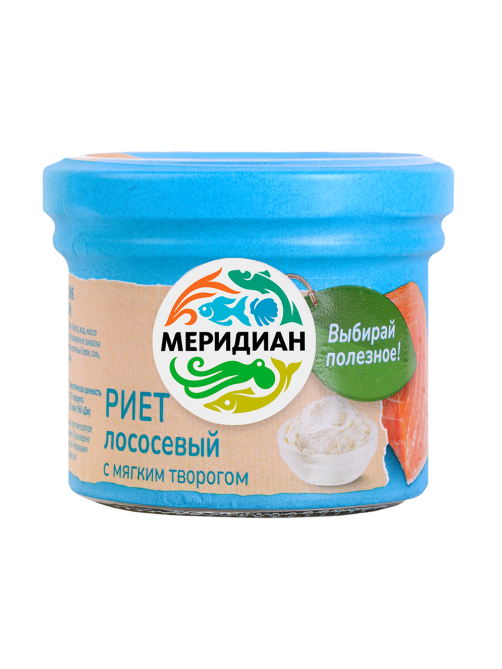 Риет Меридиан из лосося с творогом, 100г